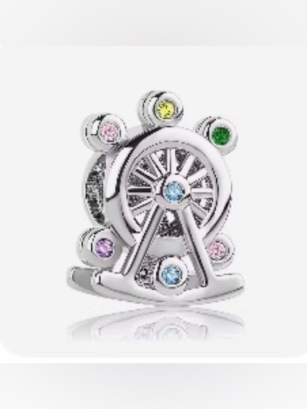 Silver & Multi Color Ferris Wheel Charm